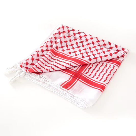 Arab Shemagh Muslim Men Head Scarf Saudi Arab Square Keffiyeh Scarves Middle Eastern Shawl Islamic Clothing Male Hijab Turban - Mugawe Store