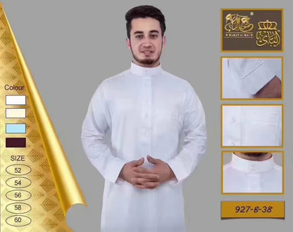 Islamic Clothing Men Length Long Sleeve Loose Muslim Men Saudi Arabia Pakistan Kurta Muslim Costumes Muslim Dress Kaftan Thobe - Mugawe Store