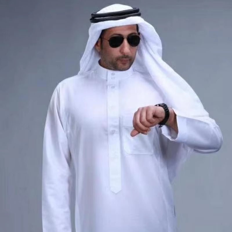 Islamic Clothing Men Length Long Sleeve Loose Muslim Men Saudi Arabia Pakistan Kurta Muslim Costumes Muslim Dress Kaftan Thobe - Mugawe Store