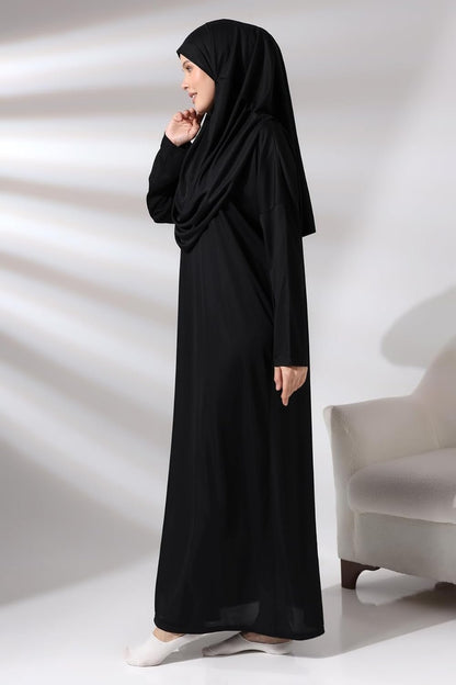 Muslim Dresses for Women, One - Piece Long Sleeve Islamic Prayer Dress & Prayer Rug & Beads, Islamic Set - Mugawe Store