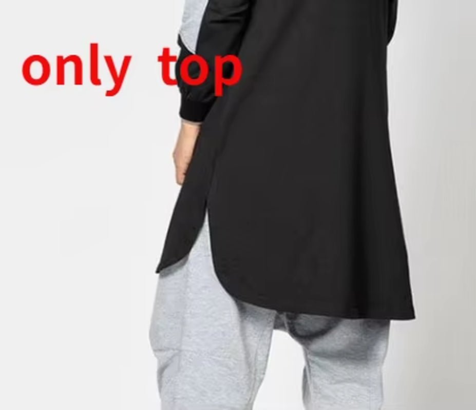 New Men Jubba Thobe Muslim Arabic Islamic Clothing Abaya Dubai Kaftan Winter Long Sleeve Stitching Saudi Arabia Sweater - Mugawe Store