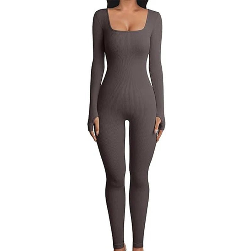 Women'S Seamless Long - Sleeve Yoga Jumpsuit - Mugawe Store