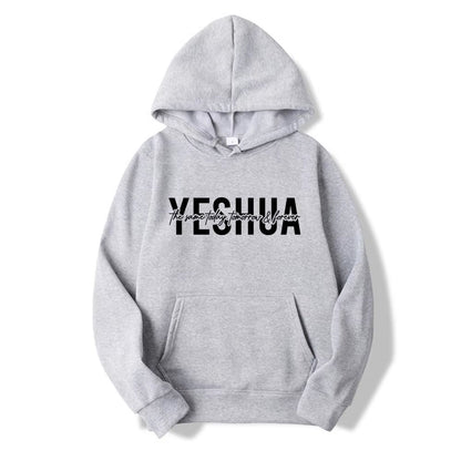 Yeshua Hoodie Christian Hooded Sweatshirt Religious Hoodies Bible Verse Pullover Women Faith Tops Christian Gifts Jesus Apparel - Mugawe Store